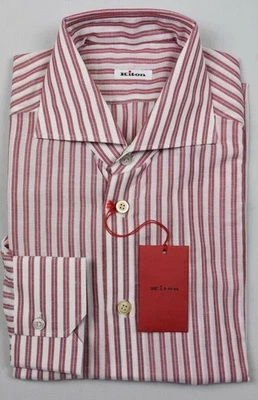 KITON Mens Handmade Cotton Linen Dress Shirt Size 15.75 NEW $750 SKU9-13 - Image 1 of 4