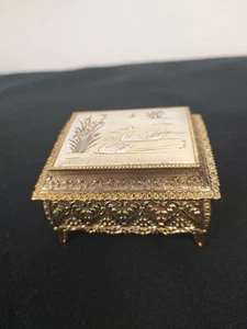 Vintage Schwan Kunst von Chokin Spieluhr Japan von Sankyo Schmuck spielt Nocturne - Bild 1 von 12