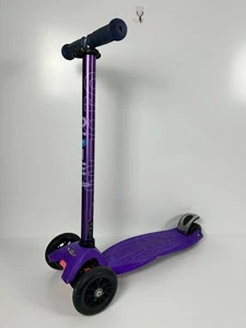 Maxi Micro Deluxe Scooter Purple And Black Height Adjustable Removable Handbars - Picture 1 of 5