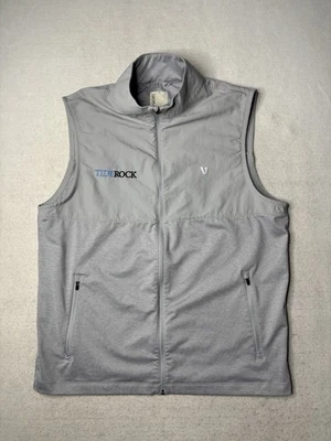 Vuori Sunday Element Full Zip Platinum Heather Gray Vest Men's Size Large - Image 1 of 4