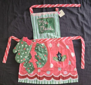 Creative Co-Op Child's Christmas Apron Baking Set - New With Tags - Picture 1 of 9