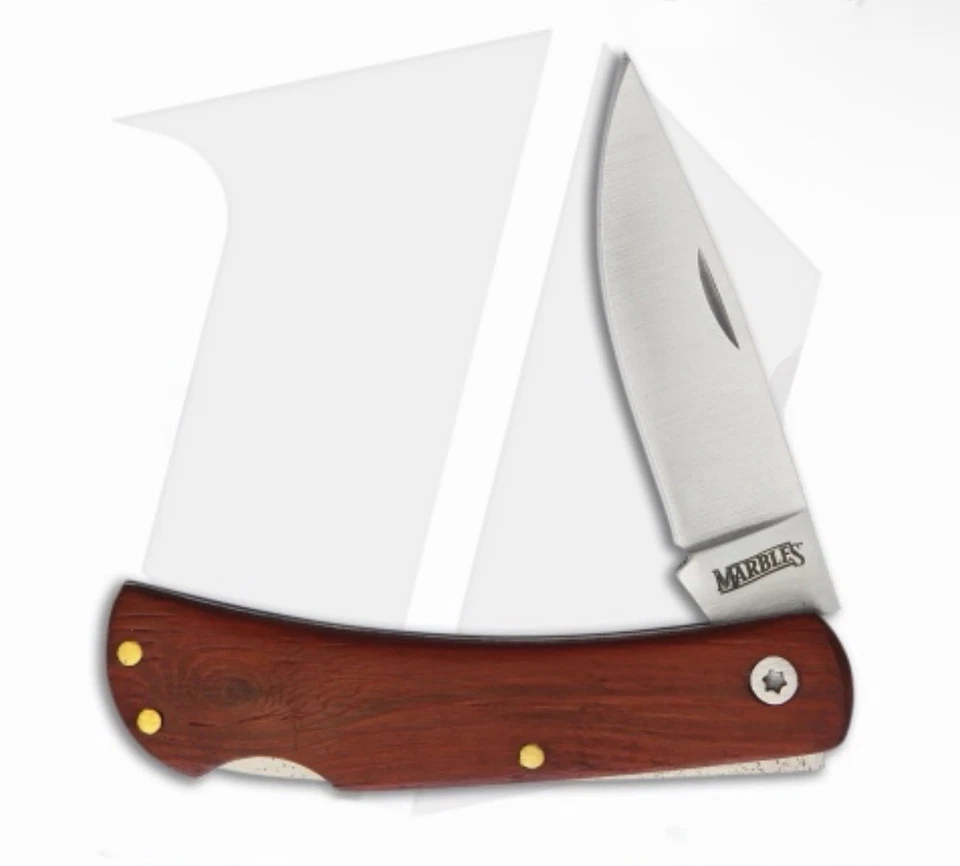 Cuchillo de madera con punto de caída de canicas (2,4" satinado) Foto 1 de 1