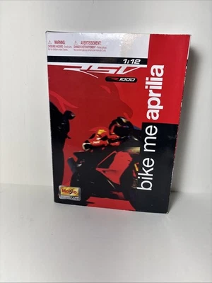 Maistro Assembly Line Die-cast Metal Model Kit Aprilia RSV 1000 Motorcycle 1:12 - Image 1 of 4