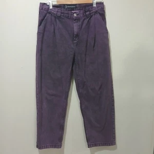 Polar Skate Co Pantaloni Jeans 30X30 Grund Chino Viola Nero PSC W21 Baggy Skater - Foto 1 di 14