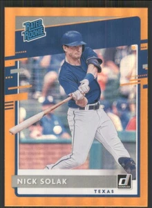 Donruss Holo Orange #57 2020 Nick Solak Texas Rangers 687 - Imagen 1 de 2