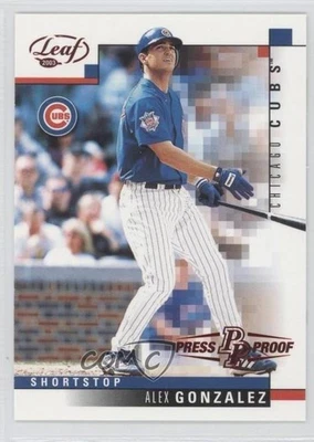 2003 Leaf Press Proof Red Alex Gonzalez #139 - Image 1 of 2