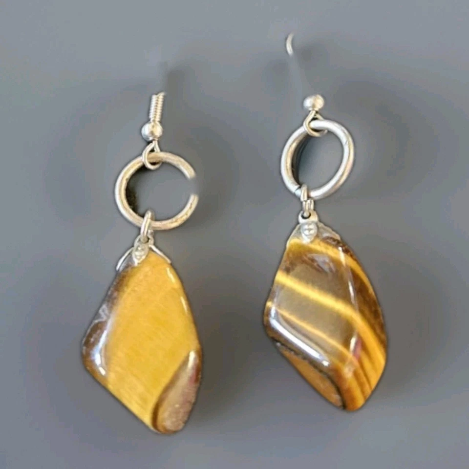 Nuevos pendientes perforados ojo de tigre Foto 1 de 1