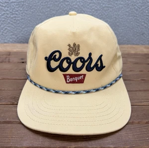 Coors Bankett Bier Hut Erwachsene gelb Snapback Kappe amerikanische Nadel Vintage Vater - Bild 1 von 11