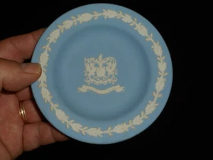 Wedgewood Blue Jasperware City of London Plate 4 1/2" - Picture 1 of 12