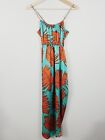 Sheike Womens Size 6 Floral Palm Print Sleeveless Maxi Dress