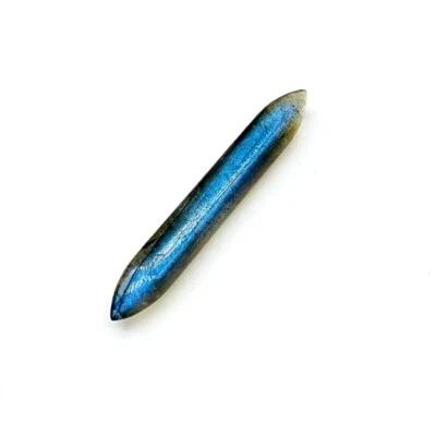 天然拉长石 Blue Fire TUSK 夹钳 尺寸 12g 至 1/2'' 更多定制 — 第 1/4 张图片