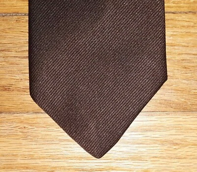 Corbata Ketch 100 % poliéster marrón liso nueva en caja t4757 Foto 1 de 4