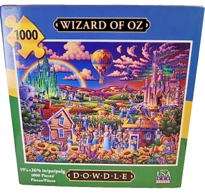 Wizard Of Oz Dowdle 1000 Piece Jigsaw Puzzle 19 1/4" x 26 5/8" - Great Fun - Image 1 of 4