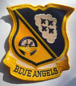 Vintage U.S. Navy Patch Blue Angels 6" Military Embroidered Sew On NOS - Picture 1 of 11