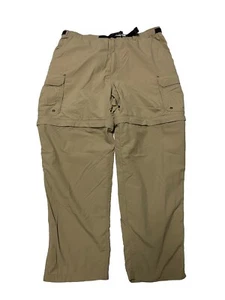 REI Nylon wandelbare Cargohose Herren Große 36 x 30 Braun Cargo Gürtel Reißverschluss - Bild 1 von 4