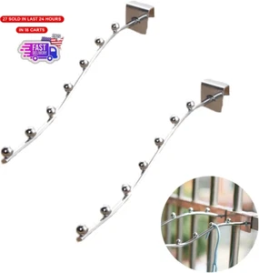2 Pack Balcony Railing Clothes Drying Rack Clothes Hangers Rack Mini Stainless S - Picture 1 of 12