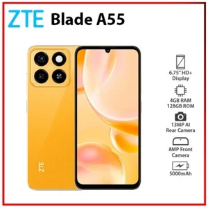 (New) ZTE Blade A55 ORANGE 4GB+128GB Dual SIM Unlocked Android Mobile Phone AU - Picture 1 of 3