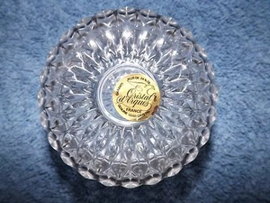 Vintage CRISTAL D'ARQUES Cristallo Clamshell Trinket Box Comò Spilla Piatto FRANCIA - Foto 1 di 8