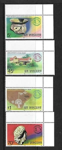 ST Vincent  SC # 479-482 National Trust Emblem  . MNH - Picture 1 of 1