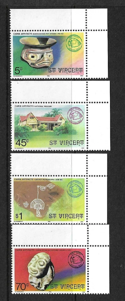ST Vincent  SC # 479-482 National Trust Emblem  . MNH - Image 1 of 1