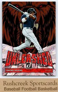 2022 Donruss #UL-9 Rafael Devers Red Sox Unleashed Rapture - Picture 1 of 2