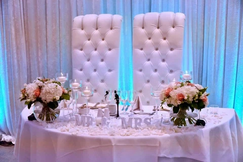 White Posh & Becks Throne Chairs FOR HIRE Cover