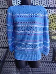 Vintage Keneth Too! Open Knit Long Sleeve Sweater  - Picture 1 of 24