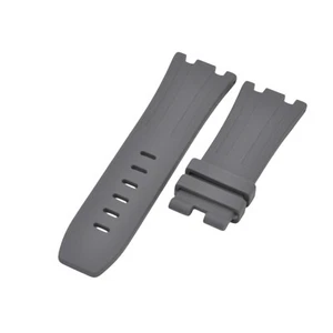 Correa de reloj de goma gris de 28 mm para Audemars Piguet Royal Oak 42 Grip Tang Hebilla - Imagen 1 de 6
