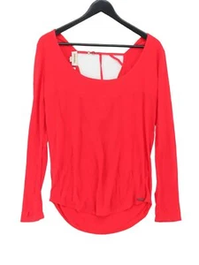Diesel Women's Top S Red 100% Other Long Sleeve Round Neck Basic - Picture 1 of 6
