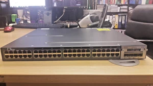 CISCO CATALYST WS C3560X 48P L SWITCH w/48 10/100/1000 ETHERNET NETWORK MODULE! - Picture 1 of 4