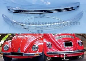 Volkswagen Beetle bumpers 1975 and onwards by stainless steel New
