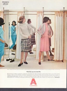 Vintage advertising print ad FASHION Chemstrand Sweaters This Fall Penney's 1962 - Picture 1 of 1