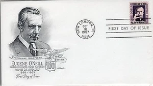 FDC Sc# 1294 16 de octubre de 1967 1$ Eugene O'Neill sello Artmaster - Imagen 1 de 2