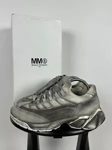 Men's MM6 Maison Margiela Gray Leather Sneakers Size 39 EUR - Picture 1 of 24