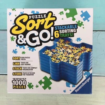 Ravensburger Puzzle Sort & Go 6 Stackable Sorting Trays For Jigsaw Puzzles - Imagem 1 de 4