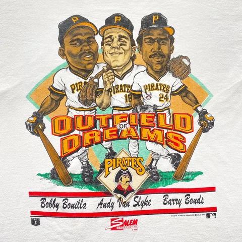 Vintage OUTFIELD DREAMS PITTSBURGH PIRATES CARICATURE T-SHIRT Gift Fan S-3XL Cover
