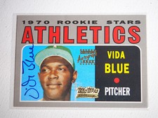 2001 Topps American Pie Vida Blue Autograph Auto OAKLAND Athletic 1970 SSP TT33R