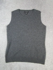 Bloomingdale'S Sweater Vest Womens Medium Gray Cashmere Knit Pullover - Picture 1 of 7