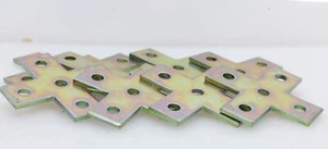 [Lot of 8] 5 Hole Cross-Flat Plate Bracket for UniStrut, 1/2" Hole - Picture 1 of 1