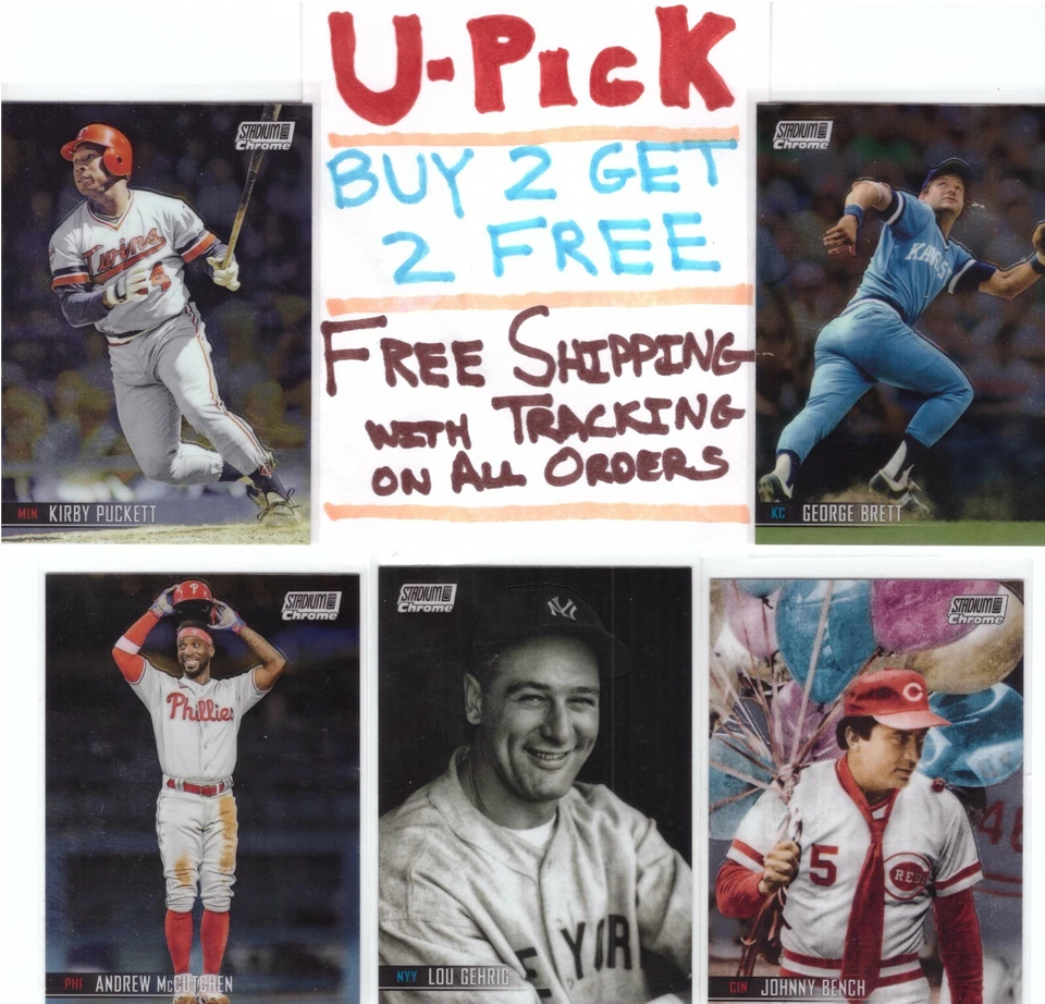 2021 Topps Stadium Club Chrome Base 1-200 Parallels Buy 2 Get 2 FREE Ships FREE - Image 1 of 1
