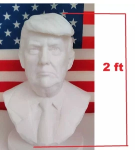 2ft Tall Life-Size 24inch. 60CM 609MM Bust DJT President TRUMP 3D Printed Statue - Picture 1 of 1