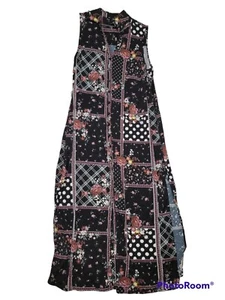 TORRID Damen Größe 2 Staubtuch Strickjacke Knopfleiste Blumenmuster ärmellos Seitenschlitze - Bild 1 von 8