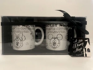 Disney Parks Store / Minnie & Mickey Mouse / Artist Sketch Mugs / Gift Box! - Picture 1 of 3