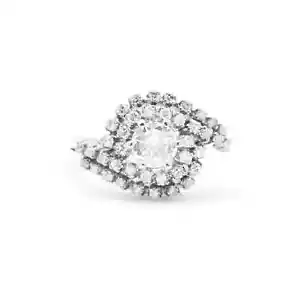 0.88k Diamond Outline White Gold Ring - Picture 1 of 5