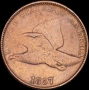 1857 1C Flying Eagle Cent Uncertified Circulated (Cleaned?) - Picture 1 of 2