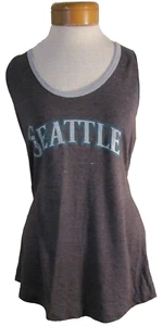 NWT VF Imagewear Seattle Mariners Womens Racer Back Tank Top L Grey MSRP$30 - Picture 1 of 2