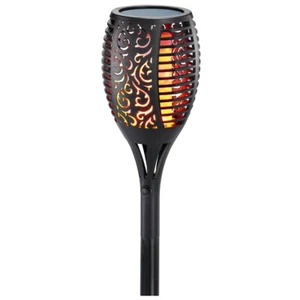 Kynast Garden Fiaccola Solare Asticelle Giardino Con Flammeneffekt Altezza 50cm - Foto 1 di 1
