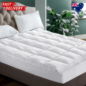 Giselle Bedding Queen Mattress Topper 1000GSM Microfibre Pillowtop AU Stock Gift - Picture 1 of 8