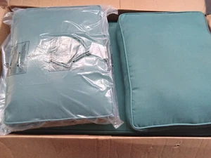 Arden Selections Outdoor Loveseat Cushion Set 46" x 26" Peacock Blue-Green - Picture 1 of 5
