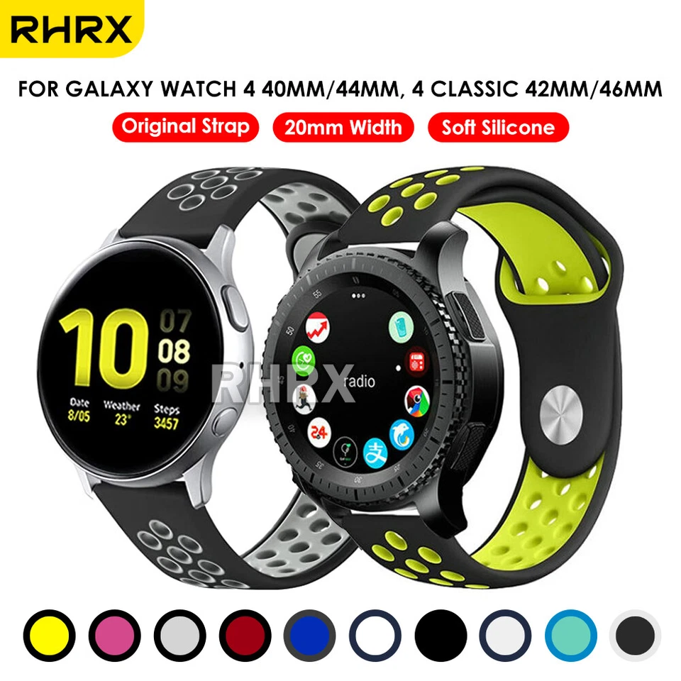 2xSport Silicone Watch Band fr Samsung Galaxy Watch7 6 5 4Classic 40/44/42/45/47